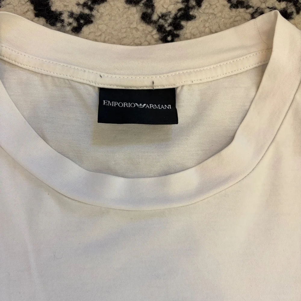 Emporio Armani T-Shirt Mens Size XL White Eagle Logo Designer Tee Preppy - Picture 4 of 13